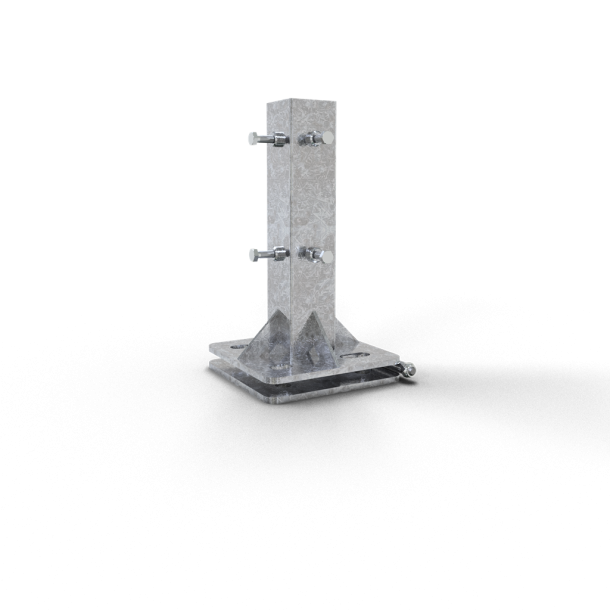 Adaptation for | concrete fixture | foldable, round tube can be inserted up to the adapter plate